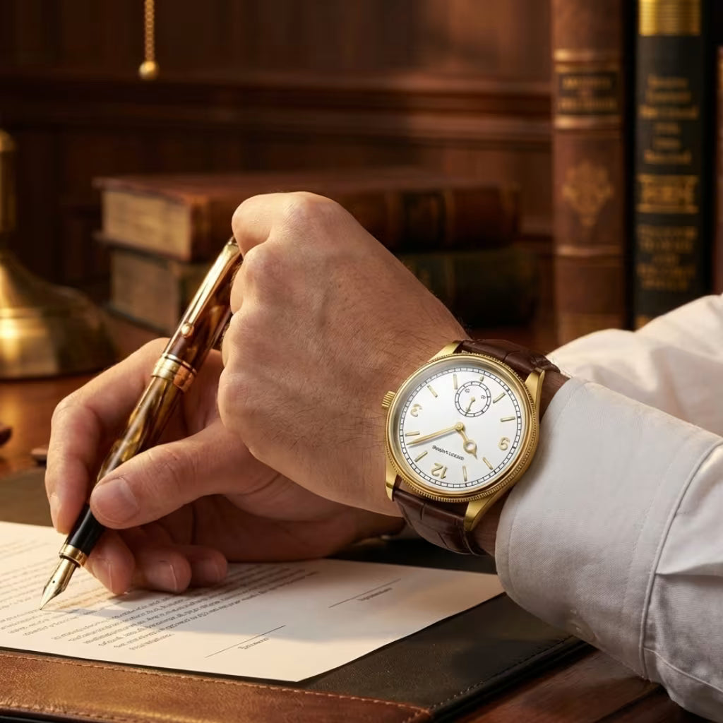 Specht_Sohne_Relogio_Vintage_Masculino_Invictus_1986_Gold