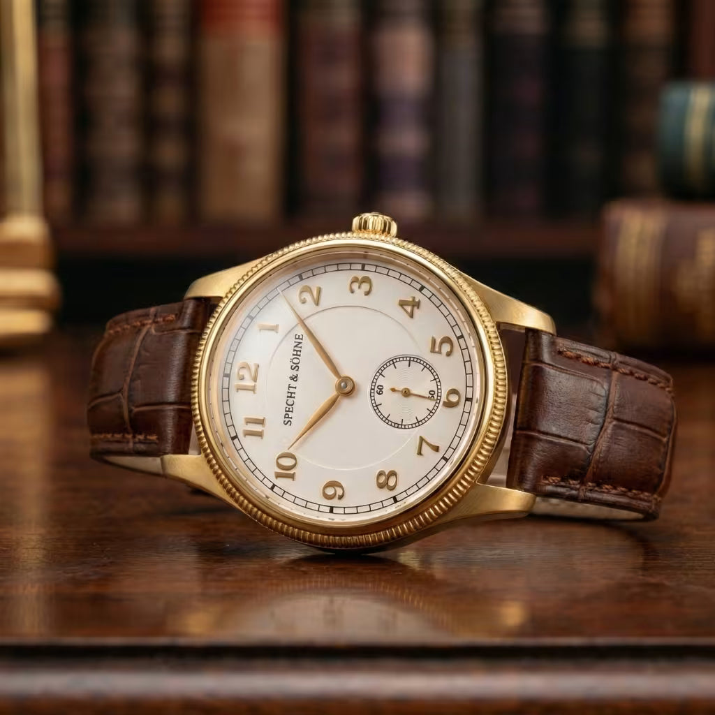 Specht_Sohne_Relogio_Vintage_Masculino_Invictus_1986_Gold