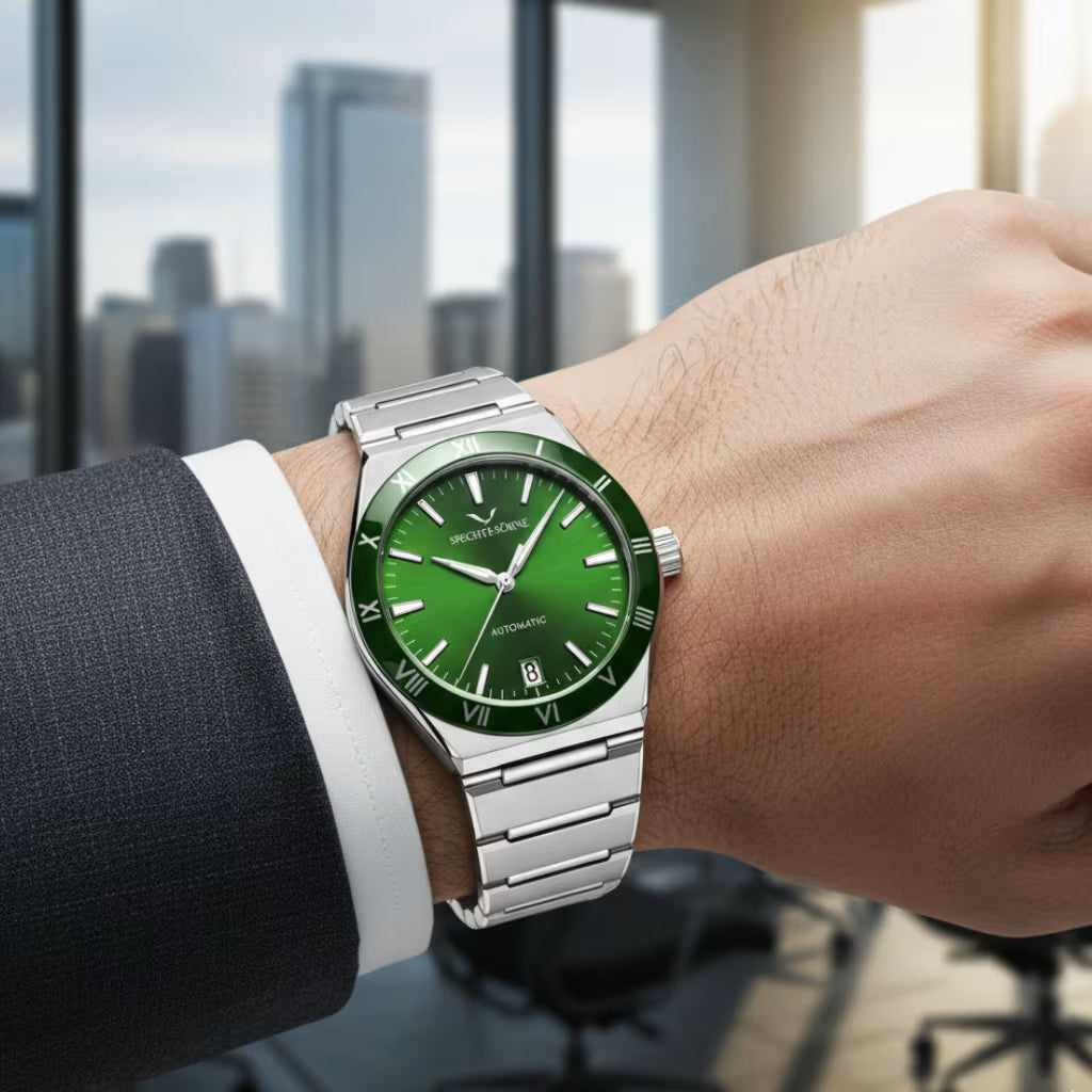 Specht_Sohne_Relogio_de_Quartzo_Aquanalt_verde1