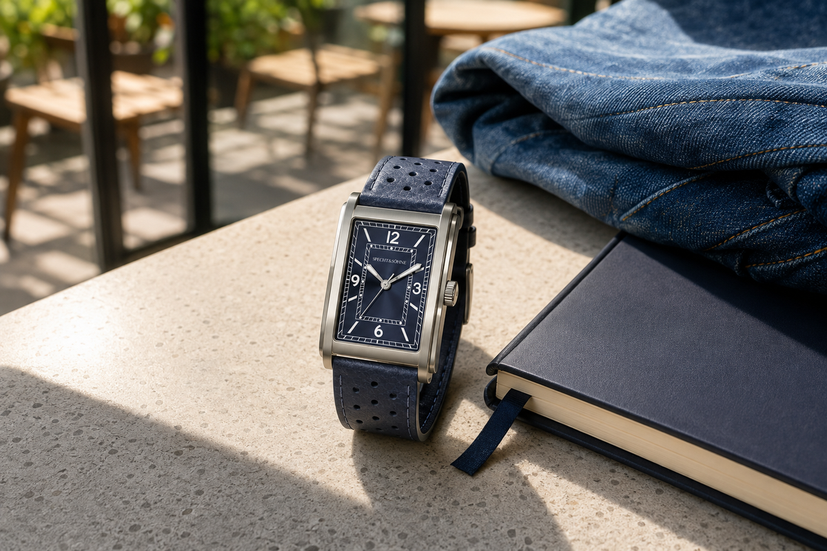 Relógio casual masculino Specht & Söhne em composição cotidiana