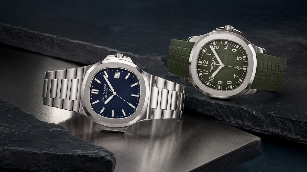Relógios masculinos Astralis Blue e Solaris Green Specht & Söhne