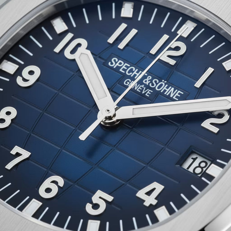 Mecanismo Automático Japonês Do Solaris Blue — Relógio Moderno De Alta Precisão