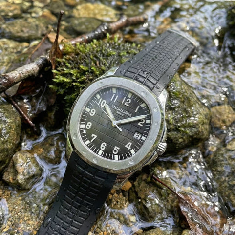 Relógio Moderno Solaris Black — Pulseira de borracha FKM e durabilidade