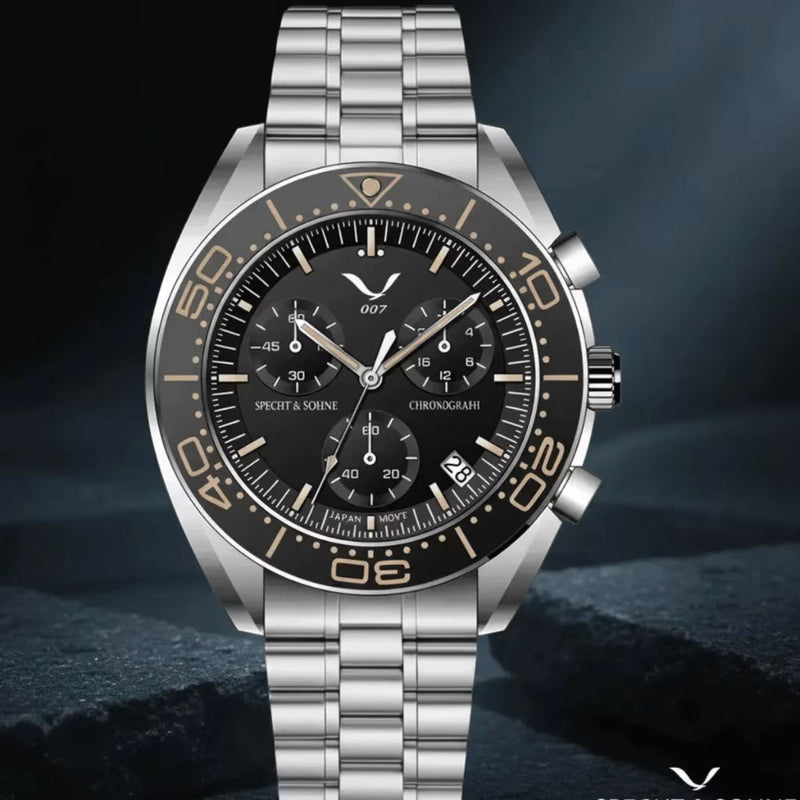 Cronógrafo Épure Gray — Subdials Discretos, Ponteiros Luminosos E Safira