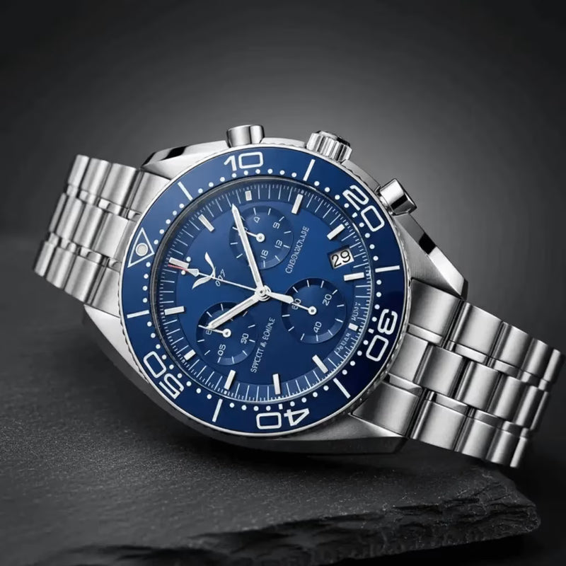 Relógio azul cronógrafo masculino Specht & Söhne