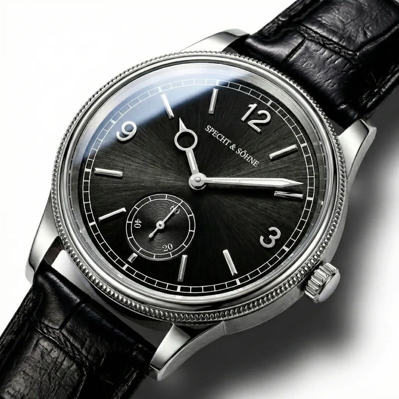 Relógio de Luxo Specht & Söhne Invictus Preto perfil lateral
