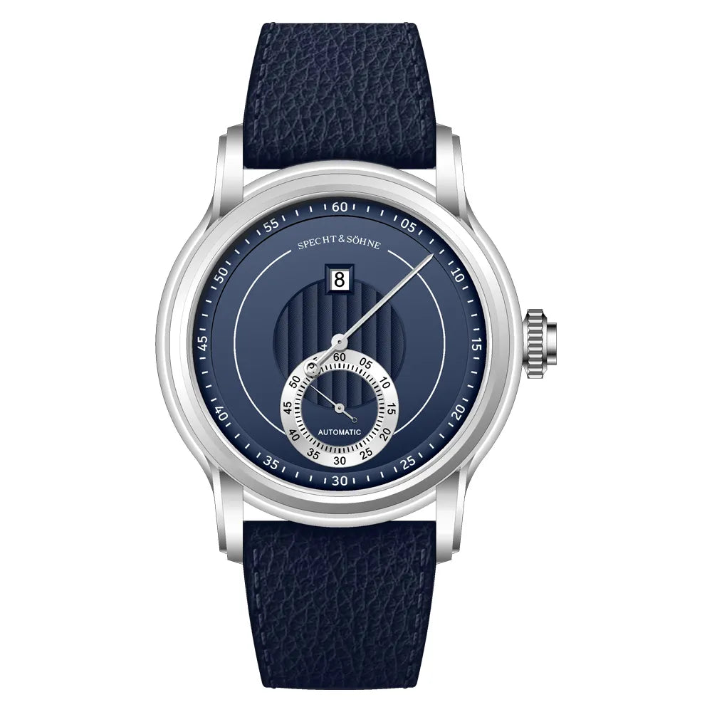 Specht_&_Sohne_Relógio_automatico_Jump_Hour_Veridian_Blue