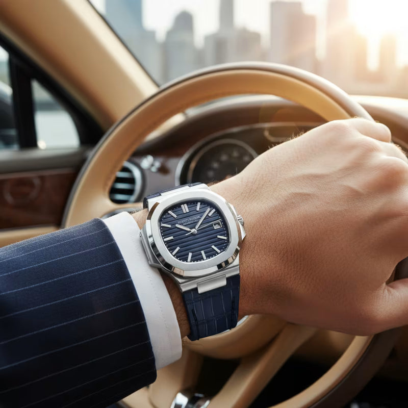 Veritas Dark Com Pulseira De Couro — Conforto Premium E Ajuste Seguro