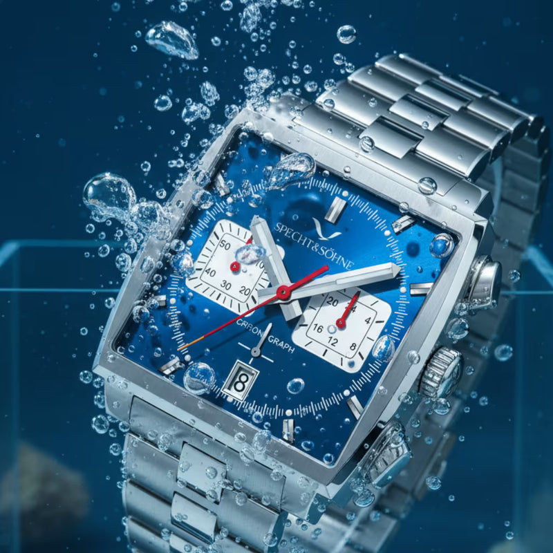 Pulseira E Caixa Em Aço Polido — Relógio Masculino Prata Specht & Söhne Apex