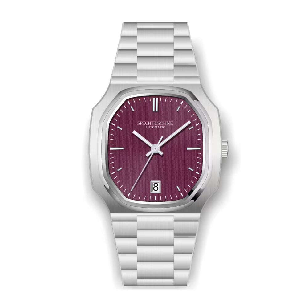 Relógio automático masculino Régence Wine Red