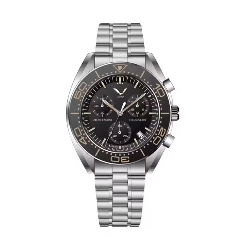 Relógio Cronógrafo Épure Gray Specht & Sohne — Hero Em Aço Escovado Com Mostrador Cinza